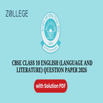 CBSE Class 10 English Language and Literature Question Paper 2026 with Answer Key and Solution Pdf